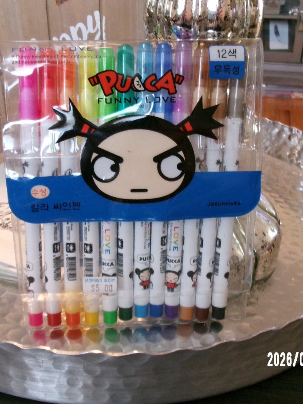 "PUCCA" FUNNY LOVE GARU JOEUNNARA EXC 12pk Markers, Made In Korea ALL WORK  RARE
